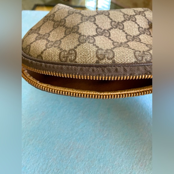 Vintage Gucci Mini Print Cosmetic Case Travel Clutch Brown - Picture 9 of 12